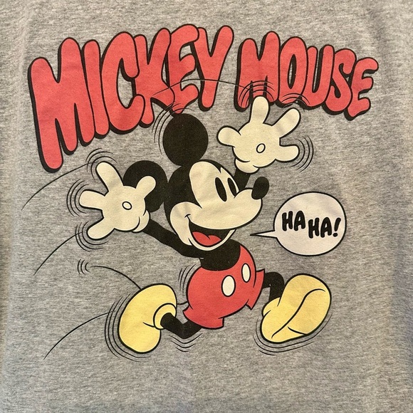 Disney Gray Mickey Mouse “Ha Ha!” T-Shirt Men’s Small - Picture 3 of 4
